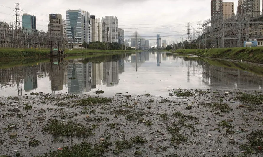 Rio Pinheiros é pulverizado com larvicida para conter mosquitos