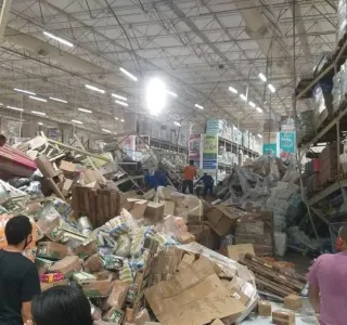 Grave acidente em supermercado em São Luís no Maranhão deixou oito pessoas feridas e um morto