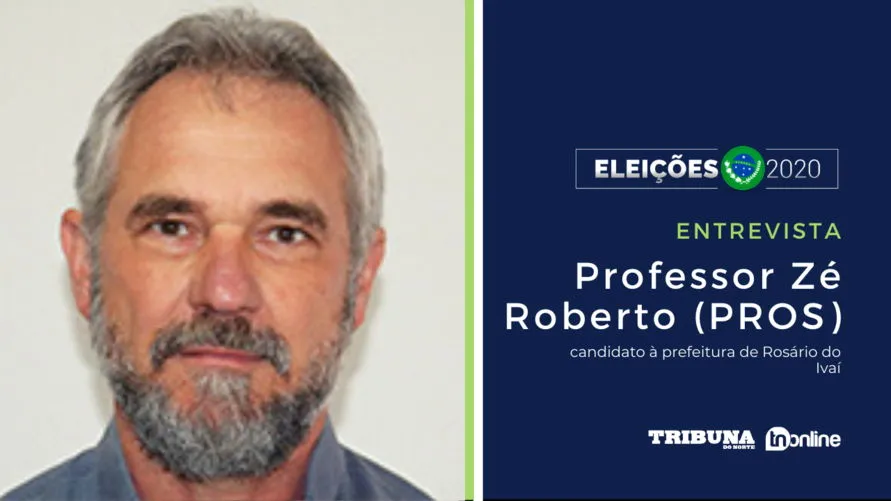 Professor Zé Roberto (PROS), candidato à prefeitura de Rosário do Ivaí