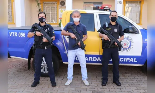 GM de Arapongas recebe reforço de armamentos no combate ao crime