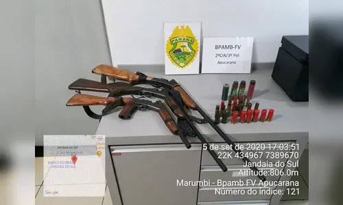 Polícia apreende diversas armas e munições em Marumbi