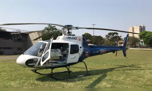 Helicóptero transfere recém-nascido de Apucarana para Londrina