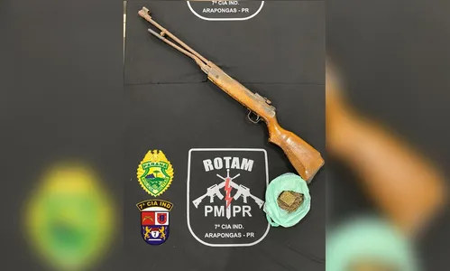 Homem é preso com arma de fogo e drogas em Arapongas