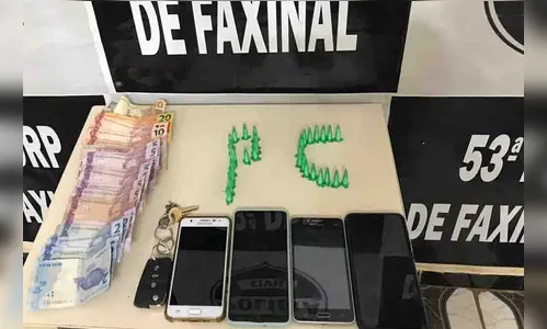 Dois suspeitos de tráfico de drogas são presos em Faxinal