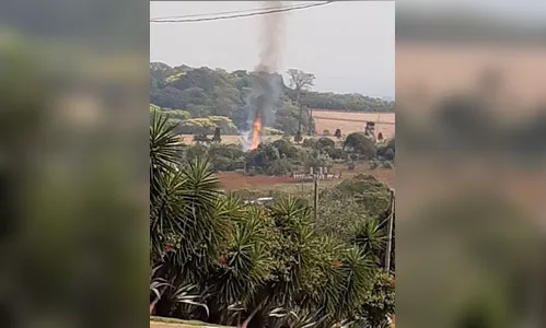 Bombeiros registram incêndio no Parque Bela Vista, em Apucarana