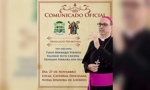 Ordenação Presbiteral acontece em novembro em Apucarana