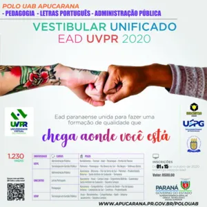 Vestibular Polo UAB Apucarana: Pedagogia -Letras - Adm. Pública