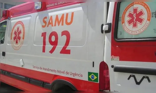 Samu atende acidente entre moto e caminhonete em Apucarana