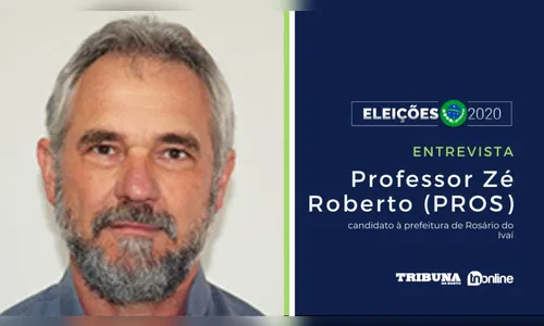 Professor Zé Roberto (PROS), candidato à prefeitura de Rosário do Ivaí