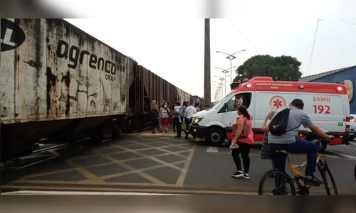Samu atende situação envolvendo acidente com trem em Arapongas