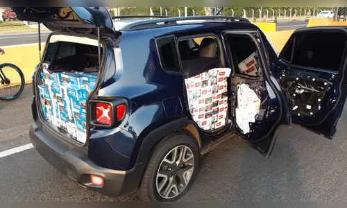 Jovem é preso com veículo abarrotado de cigarros contrabandeados no PR
