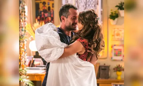 Haja Coração: Tancinha se emociona com vestido de noiva