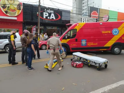 Mulher é atropelada no centro de Apucarana; Vídeo