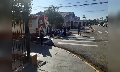 Acidente entre carro e moto é registrado nesta manhã em Arapongas