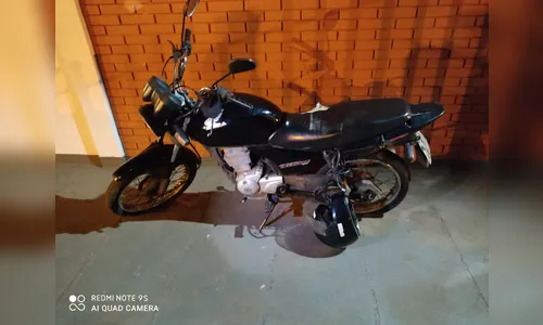 Moto furtada em Apucarana é recuperada pela PM; um homem foi preso