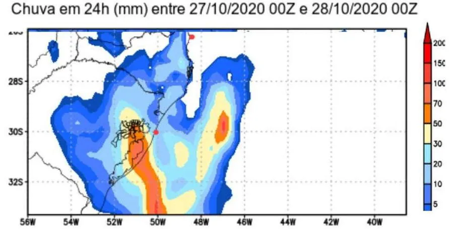 Novo ciclone extratropical se aproxima do Sul do Brasil