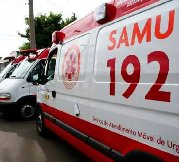 Samu Arapongas atende vítima de atropelamento em Sabáudia