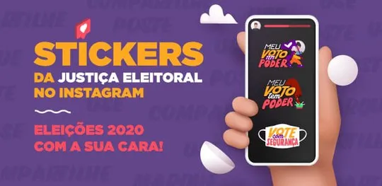 Instagram lança pacote de stickers com temática ligada às Eleições