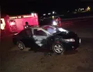 Corolla pega fogo na PR-466  e fica destruído