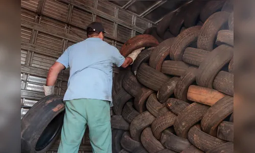 Serviço gratuito faz a destinação correta de 70 mil pneus