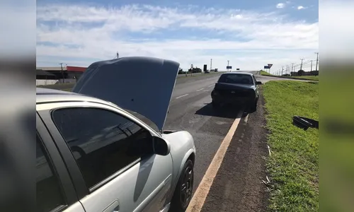 Colisão traseira acontece nesta manhã na BR-369