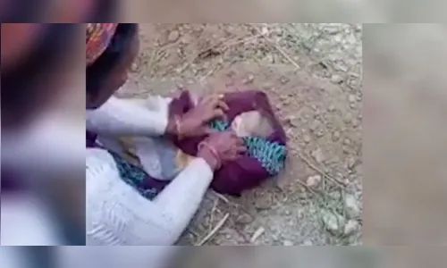 Recém-nascido é resgatado após ser enterrado vivo
