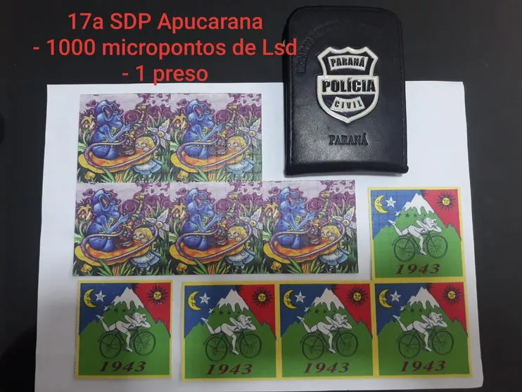 Polícia Civil apreende mil pontos de LSD; toda droga está avaliada em R$50 mil