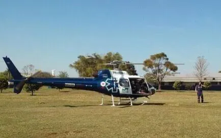 Bebê de Apucarana é transferido pelo helicóptero do Samu para Ivaiporã