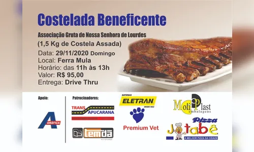 Ferra Mula realiza costelada beneficente neste domingo
