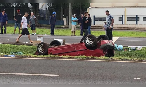 Câmera de segurança flagra momento exato do acidente próximo ao bonezão; Vídeo