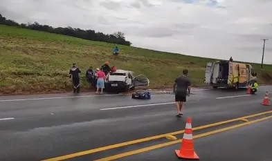 Acidente na rodovia PR-444 mobiliza aeronave para resgate