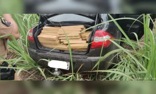 Polícia encontra 640 kg de maconha em veículo abandonado