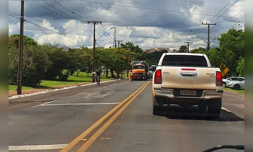 Obras na pista deixam transito lento na BR 369