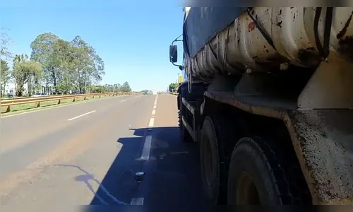 Acidente é registrado na manhã desta quarta-feira na BR-376; Vídeo