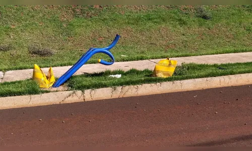 Vândalos depredam lixeiras no Residencial Solo Sagrado