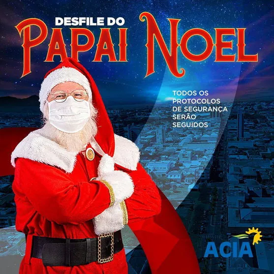 Arapongas terá desfile com Papai Noel nesta quinta-feira