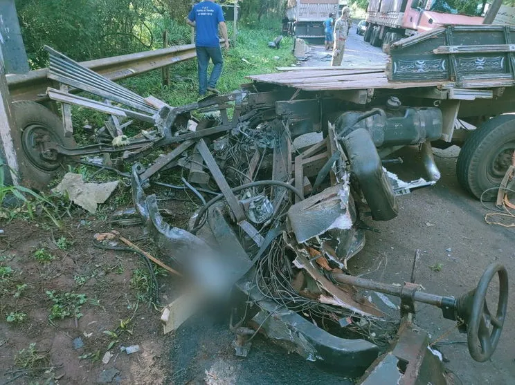Motorista que saltou de caminhão sem freio morre em hospital