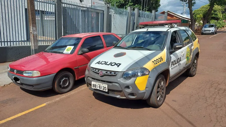 Pm recupera veículo roubado de Arapongas em Marilândia Do Sul