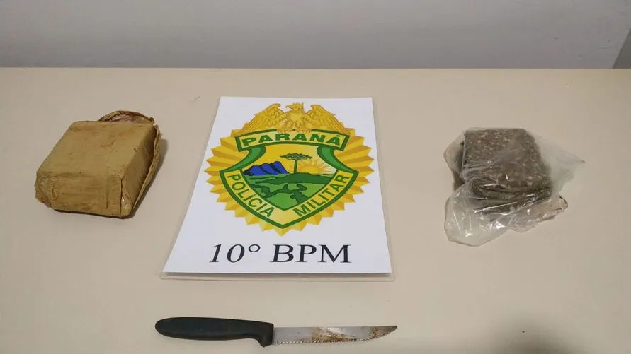 Polícia Militar prende suspeito com quase meio quilo de maconha