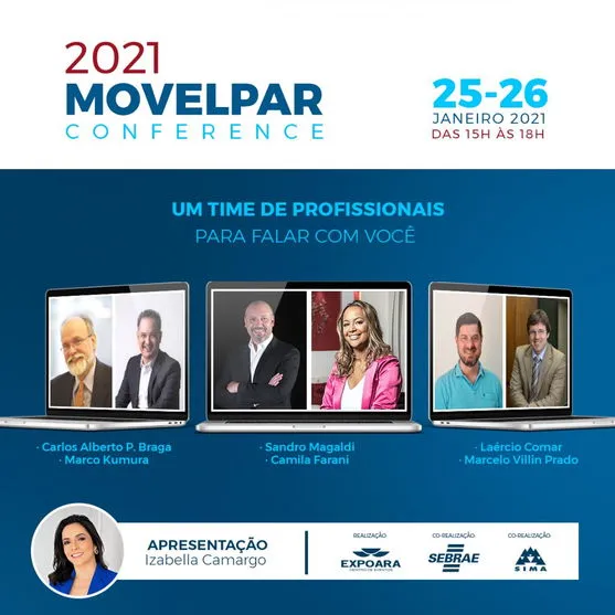 Primeiro evento da Movelpar 2021 será na próxima semana, dias 25 e 26 de janeiro