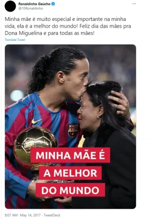 Mãe de Ronaldinho Gaúcho, Dona Miguelina morre vítima da Covid-19