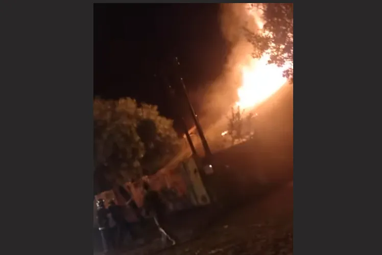o incêndio foi na Rua Bela Vista, na Vila Nova Porã