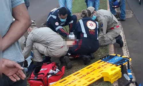 Bombeiros atendem acidente envolvendo motos em Ivaiporã