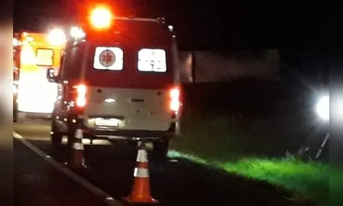 Acidente na BR-369 envolve moto e caminhão de madrugada