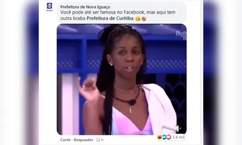 Após briga no BBB, Prefeitura de Nova Iguaçu provoca a de Curitiba