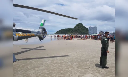 Bombeiros registram resgate de araponguense que se afogou no litoral; VEJA