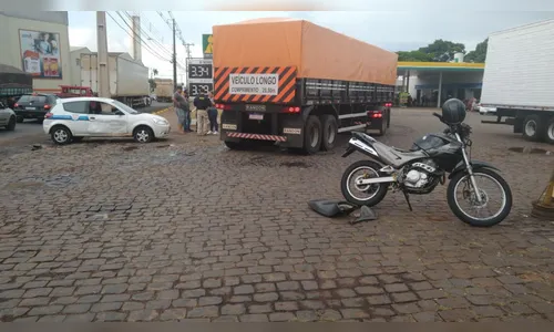 Motociclista fica ferido em acidente na Avenida Maracanã; Vídeo