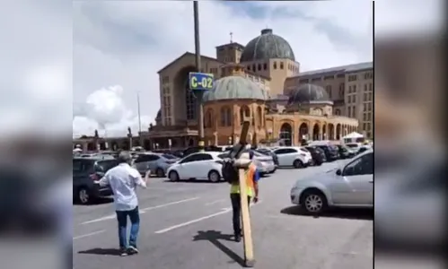 Devoto de Cambira chega até a Basílica de Aparecida do Norte; assista