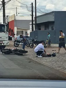 Motociclistas se envolvem em acidente na Avenida Maracanã