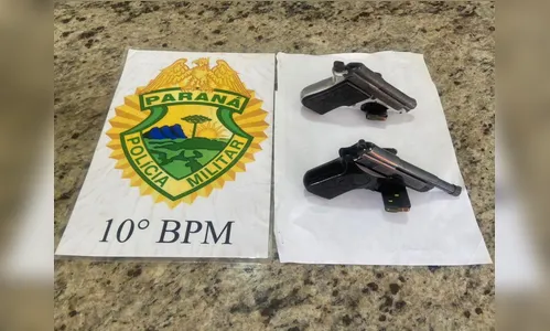 PM apreende duas armas na área central de Apucarana